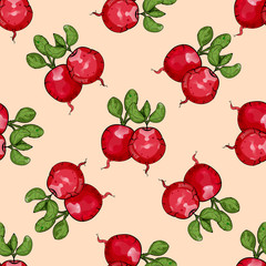 Red radishes Seamless texture