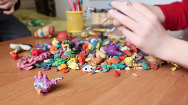 Plasticine Owl Penguin Rabbit Cat Bird