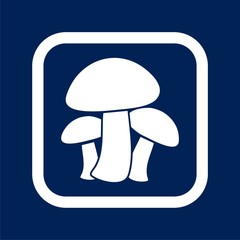 Mushrooms vector flat icons set - Illustration