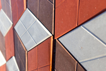 a wall of decorative tiles