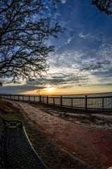 Sunset Bench Path at Mobile Bay