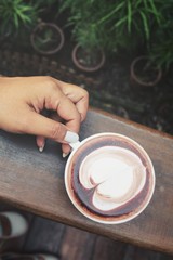 Woman drinking hot chocolate
