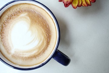 Latte art coffee