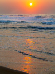 Obraz premium Sunrise at Baggies Beach, Warner Beach, Durban, South Africa