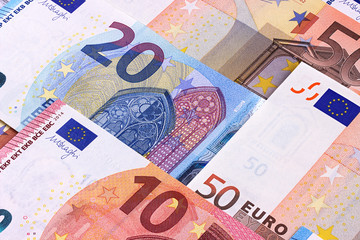 Euro Money Banknotes abstract background.