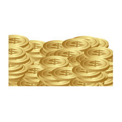 many metals coins icon, vector illustration design