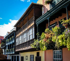 Erker in der Sonne, Kanaren, Reisen, Spanien