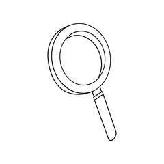 silhouette madnifying glass tool icon, vector illustration design