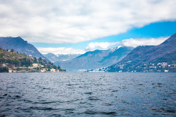 beautiful view of mountains and Como Lake landscape