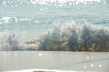 Water splashing with Sea wave background