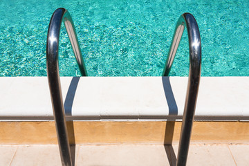 handles of outdoor swimming pool