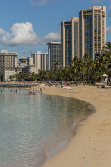Waikiki Beach auf Hawaii - obrazy, fototapety, plakaty