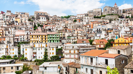 Fototapeta na wymiar panorama of Castiglione di Sicilia town in Sicily