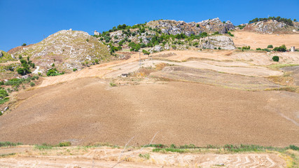 landscape of southern Sicily in summer