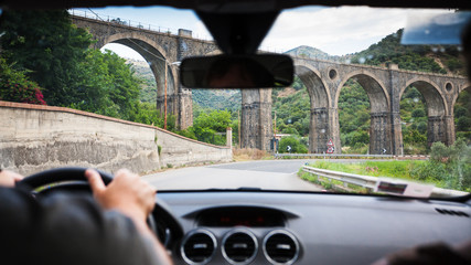 driving a car in Sicily