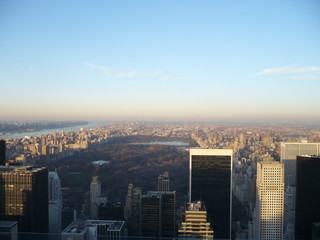 Central park view from Rockefeller Center