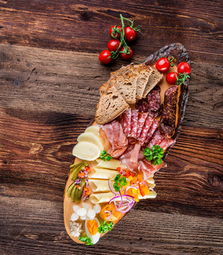 Brettljausn - Wurst und K&auml;se Platte - Jause