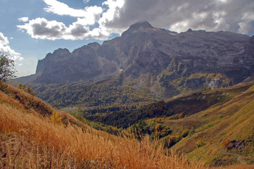 beautiful autumn mountain scenery