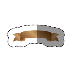 brown long ribbon icon, vector illustration design