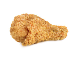 Fried chicken on white background