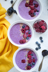 blueberries home made yogurt with granola