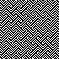 Vector seamless pattern. Modern stylish texture. Monochrome geometric pattern from broken lines.