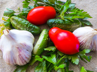 Fresh vegetables on the table