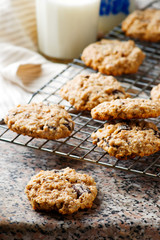 oatmeal chocolate chip cookies.style rustic