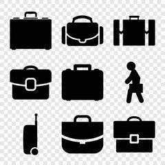 Set of 9 brief filled icons