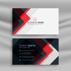 vector red and black creative business card template design