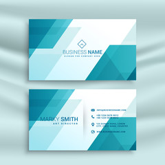 modern blue and white business card design template