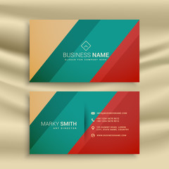 creative business card design with retro colors