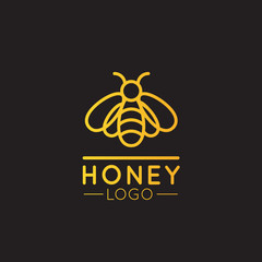 Vector Icon Style Illustration Concept Logo of Bee Farm, Honey Product, Store or Market, Isolated Symbols for Web and Mobile