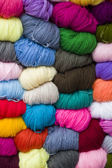 Coloful wool rolls
