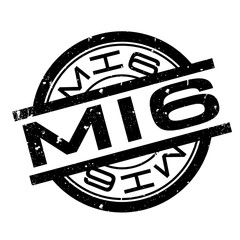 Mi6 rubber stamp. Grunge design with dust scratches. Effects can be easily removed for a clean, crisp look. Color is easily changed.