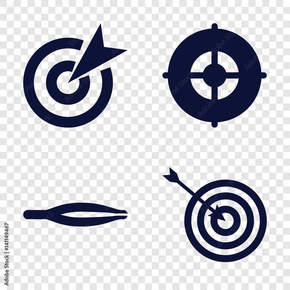 Sticker Set of 4 accuracy filled icons