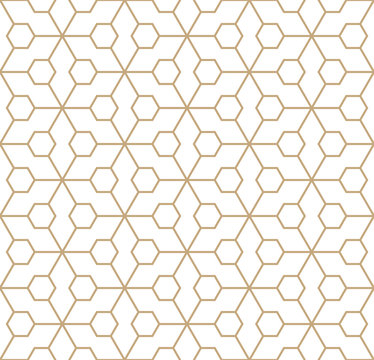 abstract geometric hexagon minimal seamless pattern print