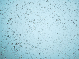 Rain water drop on glass