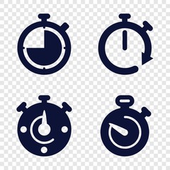 Set of 4 quick filled icons