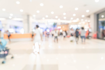 abstract blur retail store in luxury shopping mall