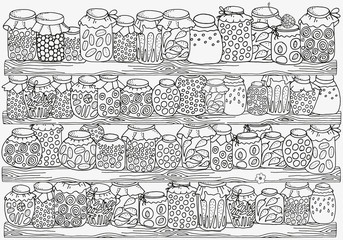 Pattern for coloring book. A4 size.