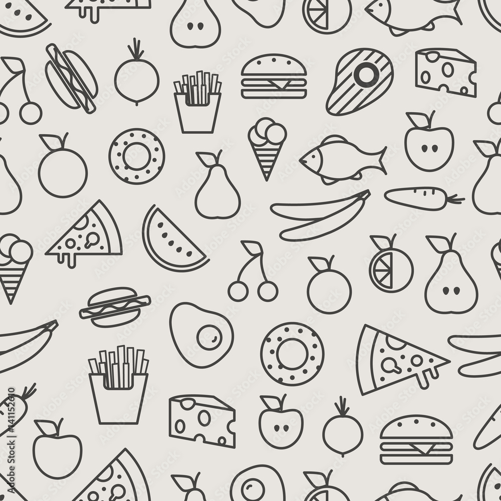 Poster constructor detail concept. vector seamless pattern