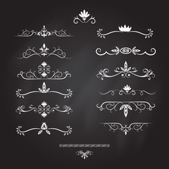 Set of Vintage Decorations Elements