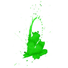 Colorful abstract watercolor texture stain with splashes and spatters. Modern creative watercolor background for trendy design.