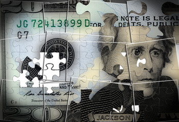 United States Currency Twenty Dollar Bill - Financial security concept