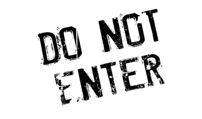 Do Not Enter rubber stamp. Grunge design with dust scratches. Effects can be easily removed for a clean, crisp look. Color is easily changed.