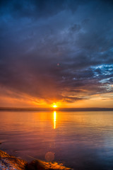 Sundown over an lake