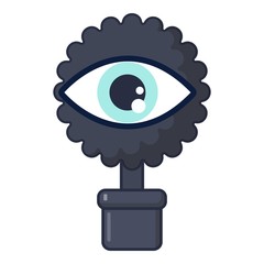Spy eye icon, cartoon style