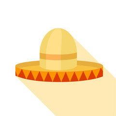 Sombrero hat icon, flat style