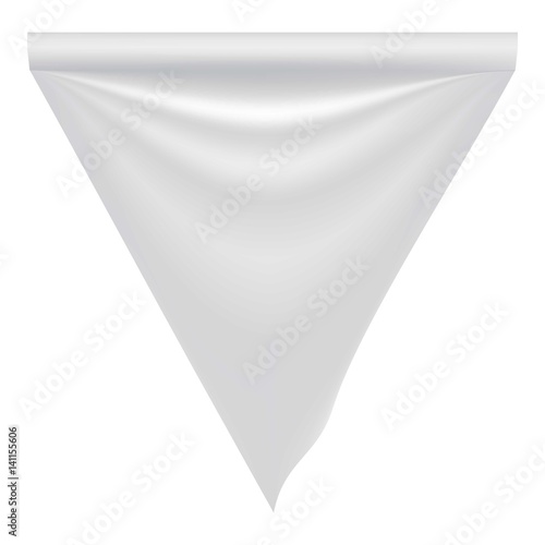 Download "Fabric white blank flag mockup, realistic style" Stock ...